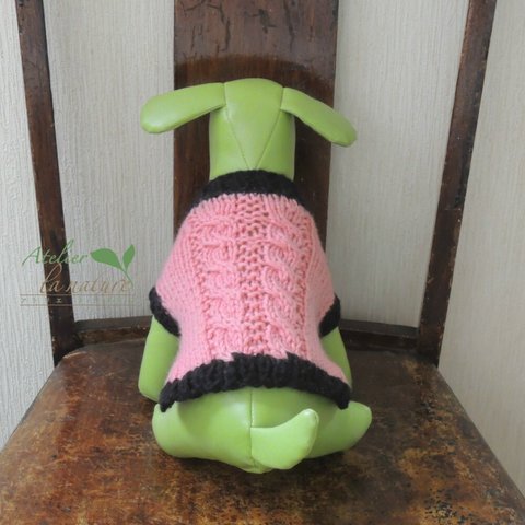【セール品】犬用セーター(ピンク・黒)