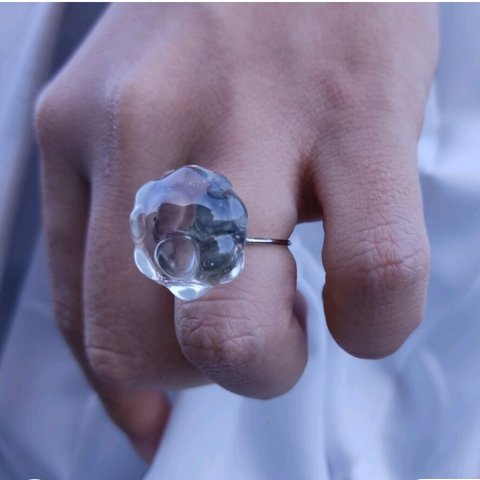 namima. 【Free size】【glass ring】