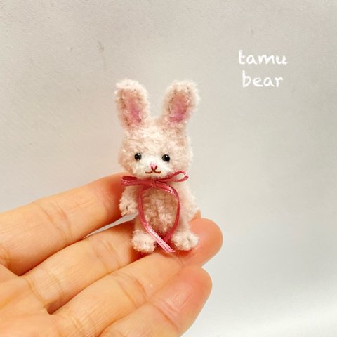 ミニチュア モールアート チビうさぎ ちゃん テディベア モールベア Tamubear