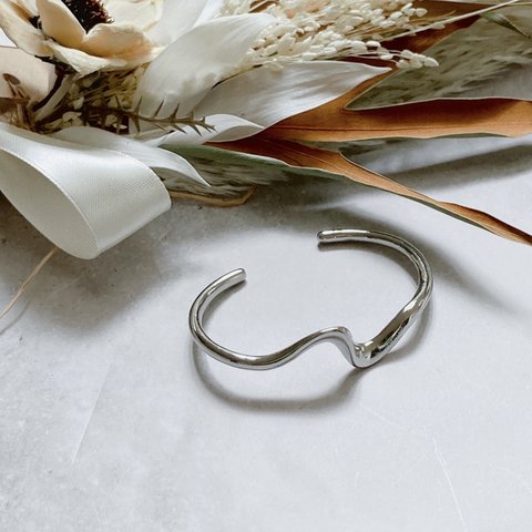 【再販】silver wave  bangle