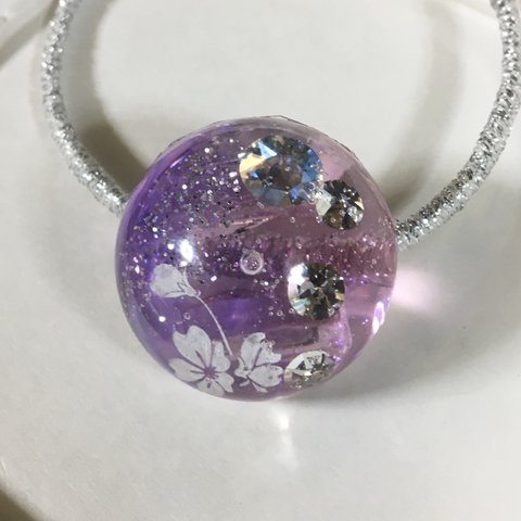 煌めき　　　春　　　ヘアゴム  レジン