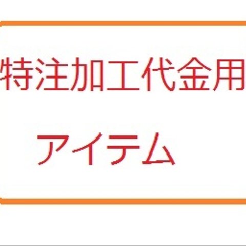 【特注オーダー用の追加代金】　※カードポケットの追加などの際に同時購入してください