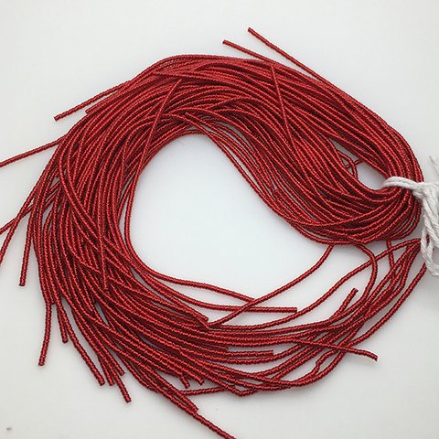 フレンチワイヤーカットコイル 2ｍｍ　90cm　レッド　FWC9-Red  ビーズ刺繍　 ゴールドワーク   オートクチュール刺繍　アリワーク 　メタルワイヤー