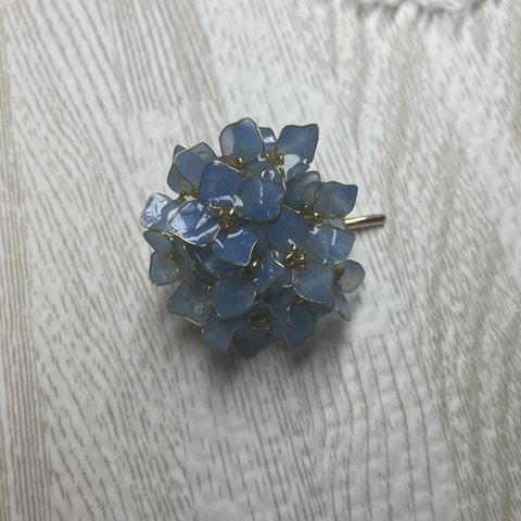 紫陽花のポニーフック⭐︎スカイブルー