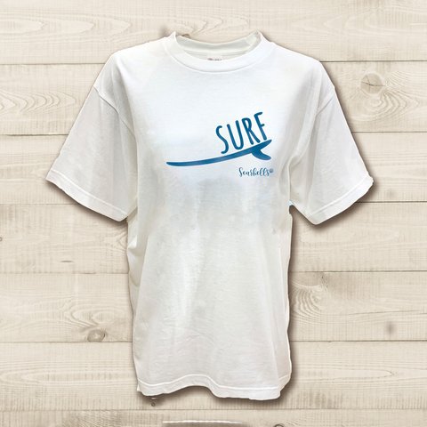 ハワイアンデザインTシャツ サーフボードのイラスト SURFロゴ サーフィン ノースショア ハワイ 半袖カットソー