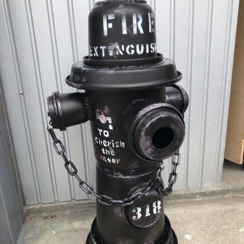 オリジナル消火栓立水栓カバーマットブラック＾＾