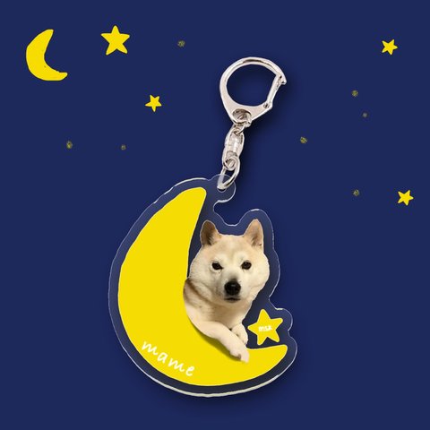 【"うちのこ" moon】アクリルキーホルダー