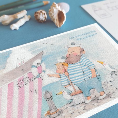 ポストカード「夏の楽しみ方」(spc-086)