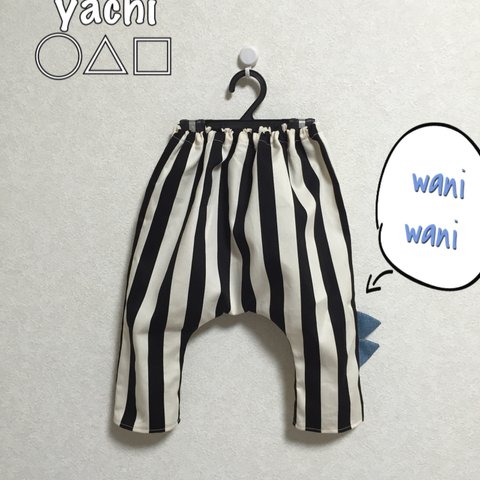 再販☆wani wani▷▷しましま sarrouel pants