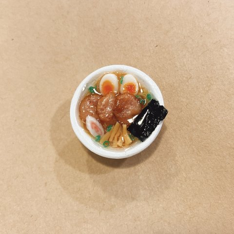 ラーメンのミニチュアフード「魚介豚骨中華そば（ラーメンどんぶり）」