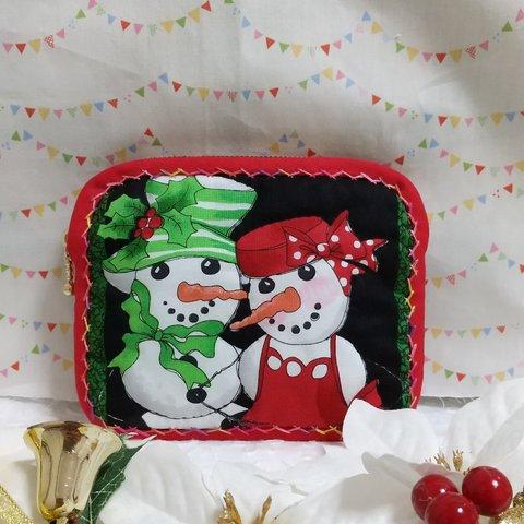 完成品🎄クリスマスポーチ✨ふんわりポーチ☆ロラライハリス