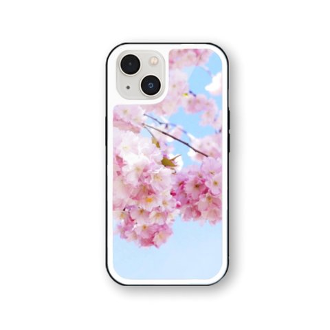 桜 89  強化ガラス iPhoneケース さくら　iPhone15 iPhone14 iPhone13 iPhone12 iPhone11 iPhoneSE2  iPhoneSE3