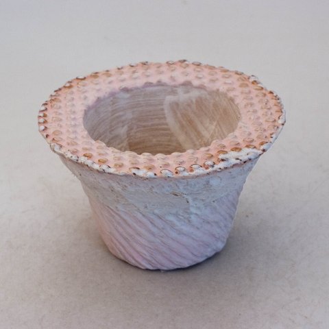 陶器製（２号ポット相当）　多肉植物の欲しがる植木鉢 AAScd-ピンク6512