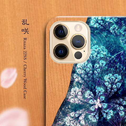 乱咲 - 和風 モダンウッドiPhoneケース / 天然木【iPhone全機種対応/和柄/スマホケース】