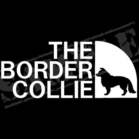THE BORDER COLLIE（ボーダーコリー・立ち姿バージョン） パロディステッカー / 7cm×17cm
