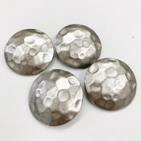 甲冑のような シルバー アンティーク ボタン 22mm【4個セット】