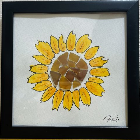 Sunflower🌻〜シーグラスアート〜