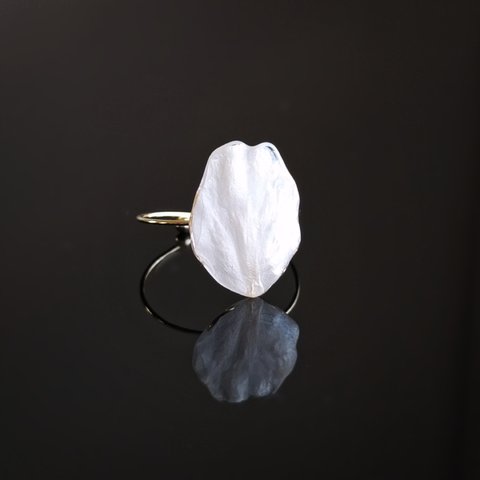 【1点のみ限定】Everpink Sakura. 本物のお花　 桜の花びらのコイルリング 12号フリーサイズ 指輪