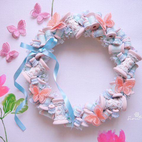 Wreath ***bobbin lovely merletto farfalla