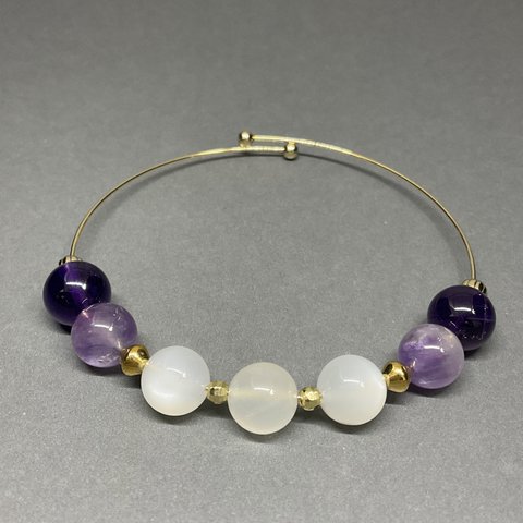 ムーンストーン×アメジスト×ディープアメジスト　moonstone,amethyst and deepamethyst