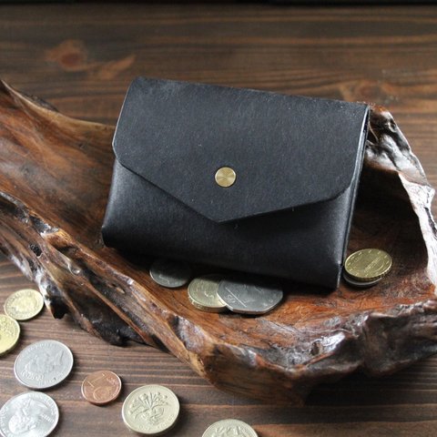 【プエブロ】コンパクト財布『Palma（パルマ）』【ブラック】片手サイズの小さなお財布