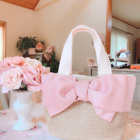 candybag♡ビッグリボンカゴバッグ♡