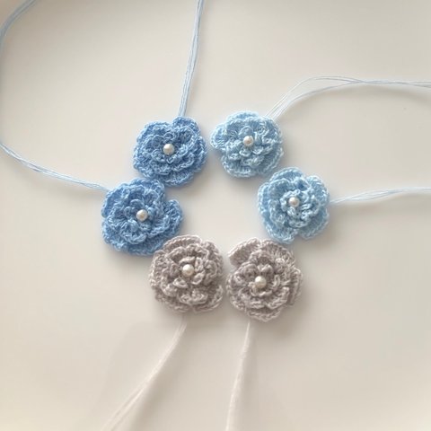 手編みお花モチーフ　６個セット