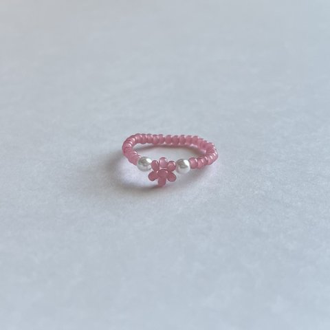 pink beads ring