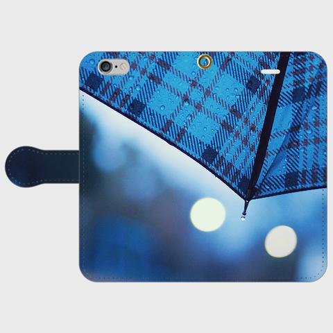 【各機種対応】青色の雨 iPhoneケース Androidスマホケース【手帳型】