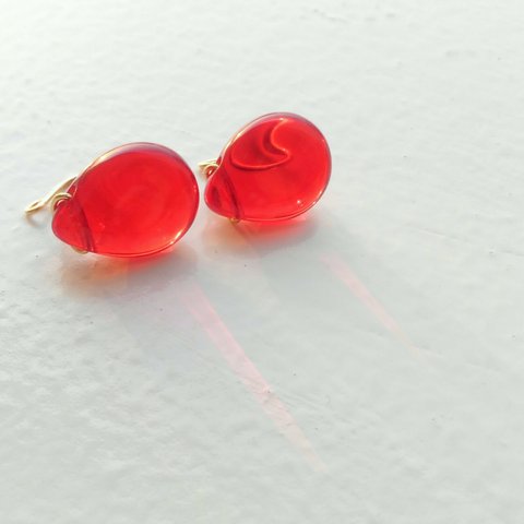 glass×drop×RED:ノンホールピアス