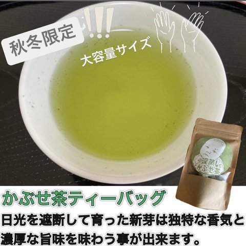 ＊無農薬お茶＊深蒸しかぶせ茶ティーバッグ大容量サイズ　化学肥料・除草剤・畜産堆肥不使用　宇治茶100% 2023年産