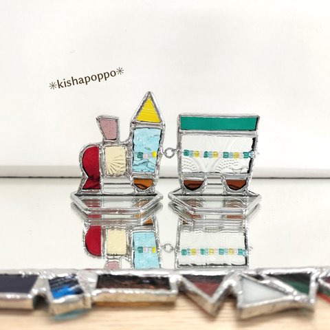 【ステンドグラス】＊kishapoppo＊こびとの街－びとろたうんー　≪受注生産≫