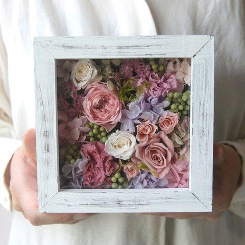 壁掛けフレーム　-pinkrose natural white- 02