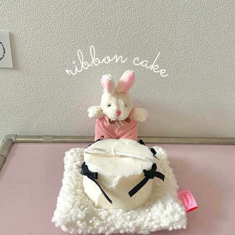 ribbon cake リボンケーキキャンドル 韓国キャンドル