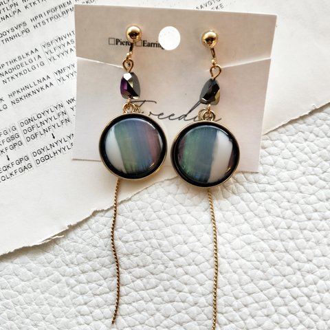 ブラック🖤ロングピアス/イヤリング