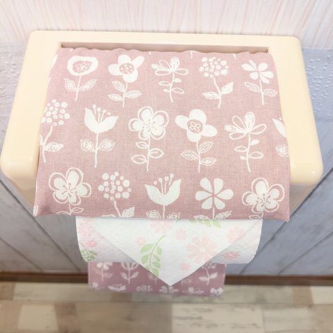 花柄トイレットペーパーホルダーカバー