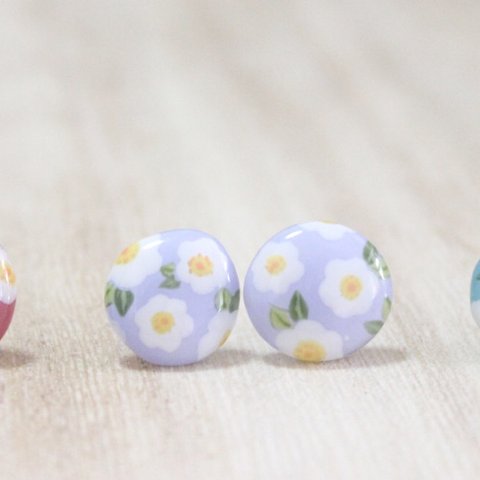 ★再販×6★和モダンお花のピアス【ピアス】【樹脂ピアス】