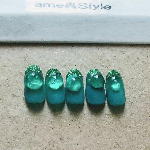 NAiL-style【Mat×Clear& lame-Spring】