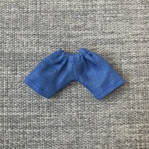 オビツ11 上質な麻のハーフパンツ　　blue