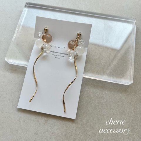 再販❤︎揺れるバブルpierce・earring