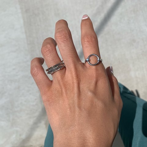 spiral silver ring