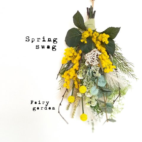 ミモザのスワッグ Spring yellow 