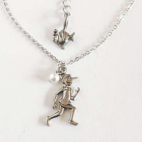 【ピノキオ　とクレオ　　の　ネックレス】アメリカ製