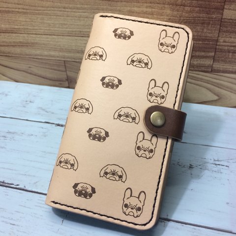 鼻ぺちゃ隊スマホケースパグちゃんペキニーズちゃんフレブルちゃん