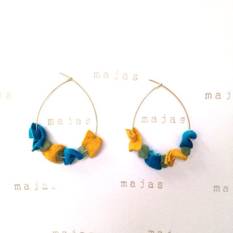 maja'sピアス BLU×YEL×アベンチュリン