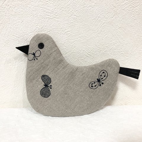 ミナペルホネン choucho ②小さな鳥さんの鍋敷き(ポットマット)壁飾りにも！