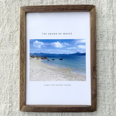 フィッツロイ島のビーチのポスター　A4: 夏　オーストラリア　海　ビーチ　海岸　おしゃれ　インテリアポスター　