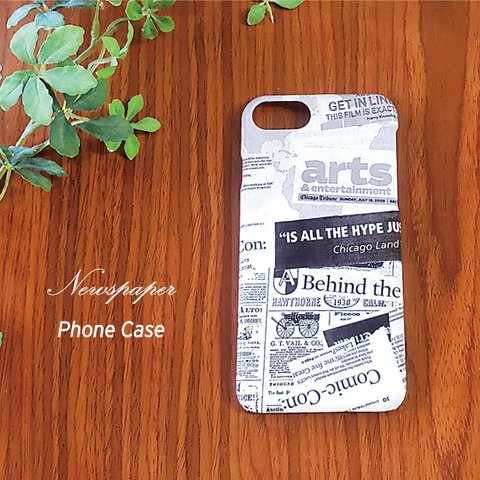 「Newspaper」ハードケース（iPhone・Android対応）#sc-0015-a【受注生産・通常5～6営業日発送】