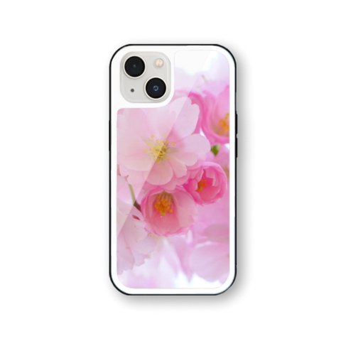 桜 13 強化ガラス iPhoneケース　さくら　iPhone13 iPhone12 iPhone11 iPhoneSE2  iPhoneSE3