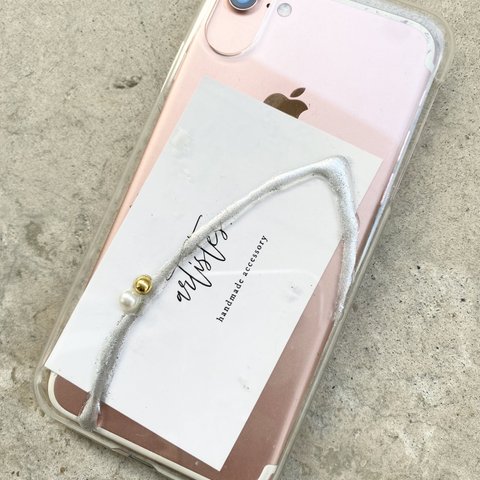 ニュアンス　iPhoneケース　シルバー　クリアケース